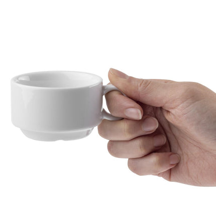 Stackable Espresso Cups 85ml | Olympia Whiteware 7