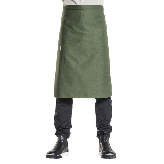 Chaud Devant Nordic Apron | Forest Green | Unisex | Size W90-L65 cm | 67% Polyester, 33% Cotton 2