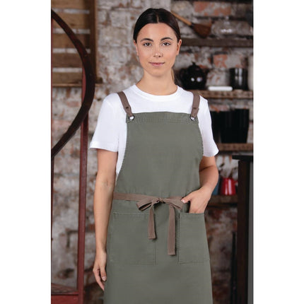 Cotton Canvas Halter Apron Khaki | Southside 3