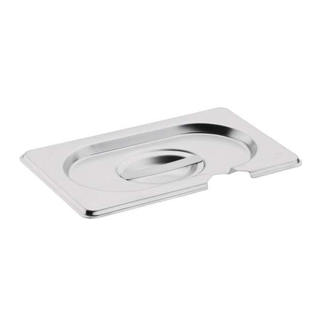 Stainless Steel GN 1/9 Lid with Spoon Slot | Vogue