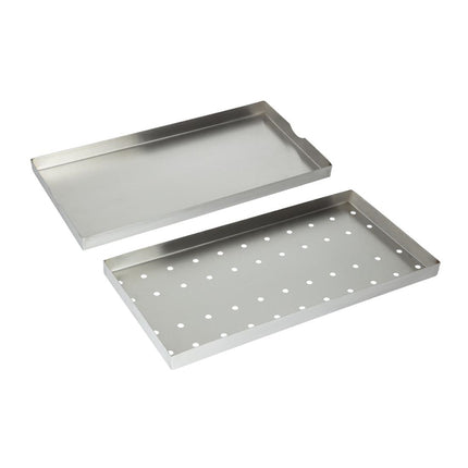 Stainless Steel Drip Tray with Removable Grid 40x20 cm | Olympia 3