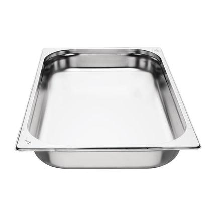 Stainless Steel Gastronorm Pan 65mm Deep | Nisbets Essentials | Set of 3 3