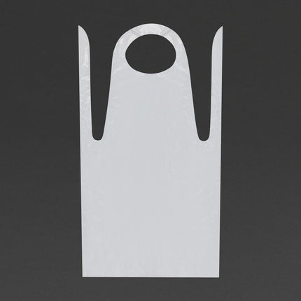 Disposable White Polyethylene Halter Aprons 14.5 Micron (100 pcs) 5