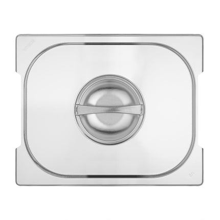 Stainless Steel Lid for GN 1/2 Pan with Handle Open Sides | Vogue 3