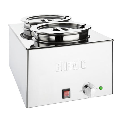 Stainless Steel Bain-Marie with 2x 5.2L Pans | Buffalo