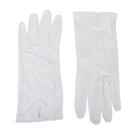 Men's White Serving Gloves | 100% Cotton | Size M 4