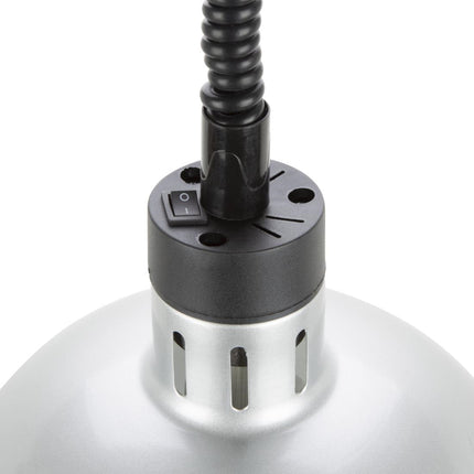 Adjustable Heat Lamp 250W | Buffalo | Silver Finish 2