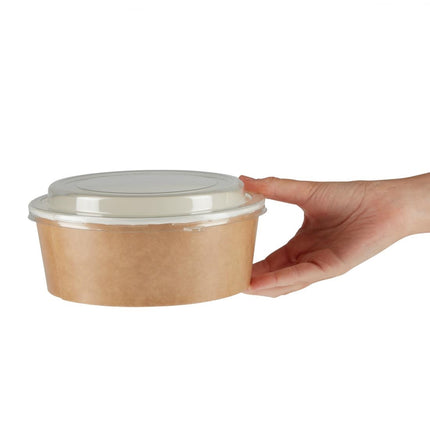 Recyclable Kraft Salad Bowls with Lid 1300ml | Colpac 3