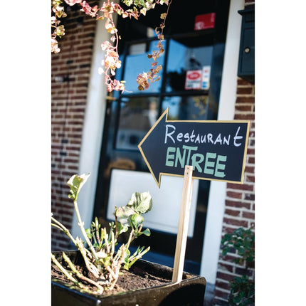 Securit Chalkboard Arrow Sign with Chalk Marker 5