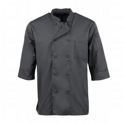 Unisex Chef Jacket Grey | Chef Works | L | Polyester/Cotton 8