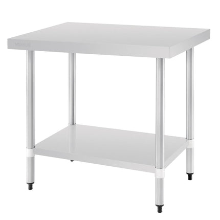 Stainless Steel Worktable without Backsplash | Vogue | 90x90x60 cm