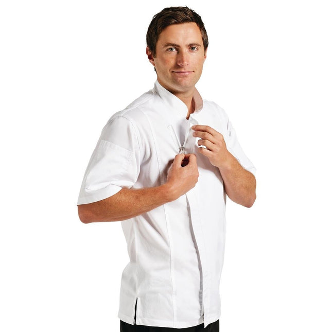 Unisex Chef Jacket with Zipper and Cool Vent Panels | Chef Works Springfield | White | M 2