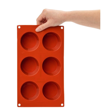 Silicone Muffin Baking Mold for 6 Muffins | Pavoni Formaflex 7
