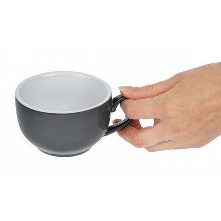 Olympia Café Coffee Cups Grey Porcelain 230ml 5