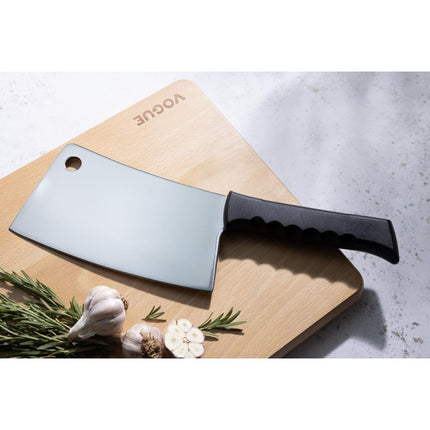 Black Cleaver Knife 20.5cm Stainless Steel | Vogue 6