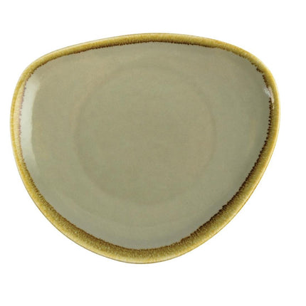 Triangular Plates 23cm Mos Green | Olympia Kiln Collection | Set of 6