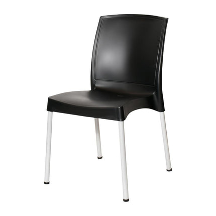 Bolero Elements Black Polypropylene Chairs Set of 4 3