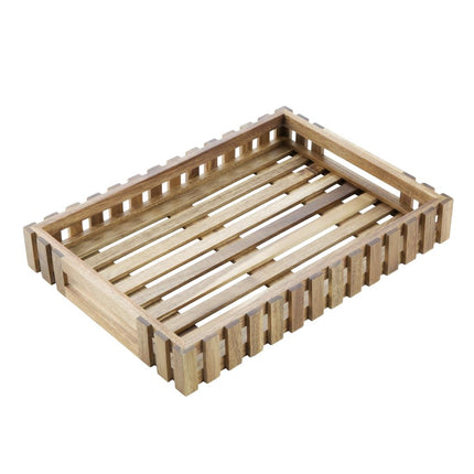 Small Acacia Wood Storage Box 356x255x50mm | Olympia