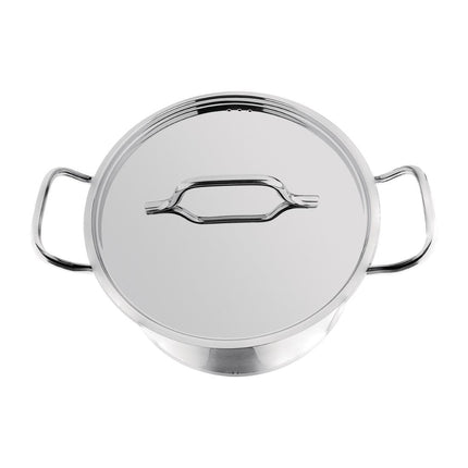 Induction Cooking Pan 24cm 5.6L | Nisbets Essentials Stainless Steel 5