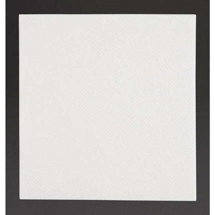 Premium Recyclable Airlaid Cocktail Napkins White 24x24cm 1/4 Fold | Fiesta