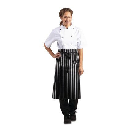 Striped Durable Apron | Whites Standard | Black and White