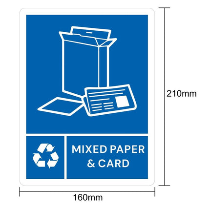 Slim Bin Label Mixed Paper & Cardboard | Jantex 2