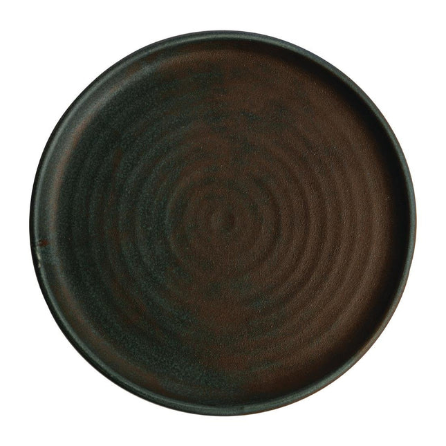 Round Green Plates with Narrow Rim 26.5cm | Olympia Canvas