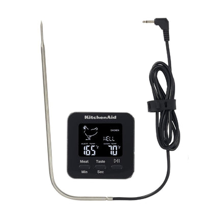 Global Digital Wired Probe Thermometer Black | KitchenAid