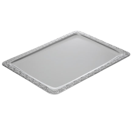 Stainless Steel Serving Platter with Decorative Edge 42x31cm | APS