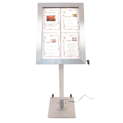 Colored Stainless Steel LED Display with Pole and Base | Securit