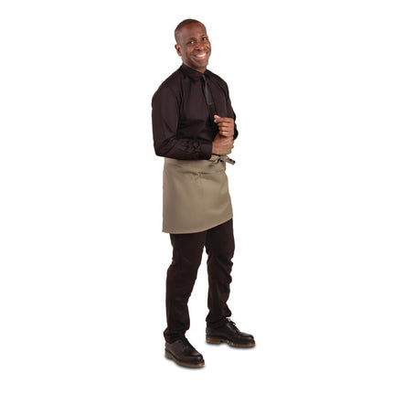 Short Bistro Apron Light Brown | Whites 10