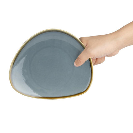 Triangular Plates Blue 16.5cm | Olympia Kiln Collection | 6 Pieces 4