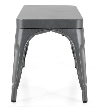 Bolero Bistro Metal Bench Dark Grey 1000mm 3