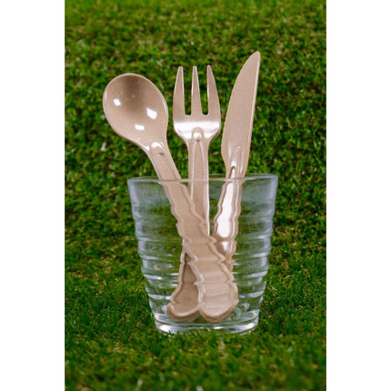 Reusable Rice Husk Cutlery Set with Jute Pouch 3