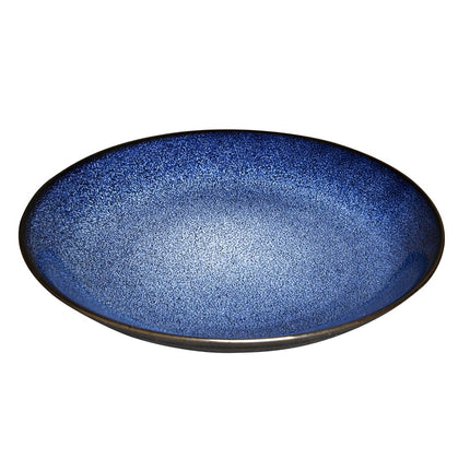 Midnight Blue Reactive Glaze Coupe Plate 255mm | Olympia Luna | Earthenware