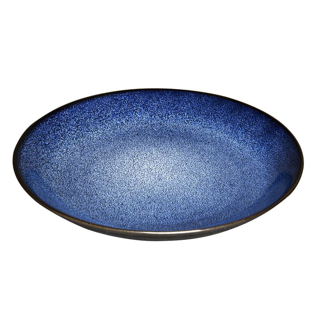 Midnight Blue Reactive Glaze Coupe Plate 255mm | Olympia Luna | Earthenware