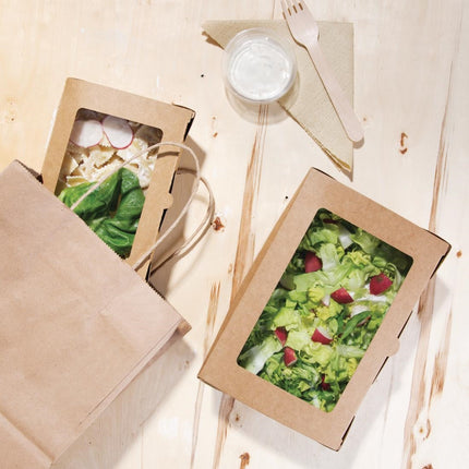 Recyclable Salad Box with PET Window 1200ml | Fiesta | 150 Pieces 4