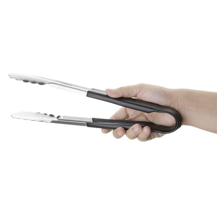 Color-Coded Black Stainless Steel Serving Tong 30cm | Hygiplas 2