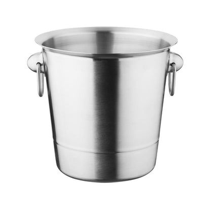 Brushed Stainless Steel Wine and Champagne Cooler 19cm | Olympia