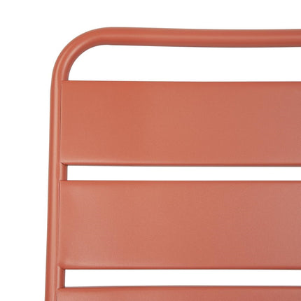 Terracotta Glazed Steel Side Chairs | Bolero | 4 Pieces 4