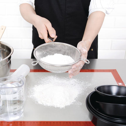 High-Quality 160mm Sieve with Double Mesh and Wooden Handle | Vogue 3