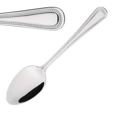 Dessert Spoon with Bead Edge | Olympia Bead | 12 Pieces | High Gloss 18/0 Stainless Steel 6