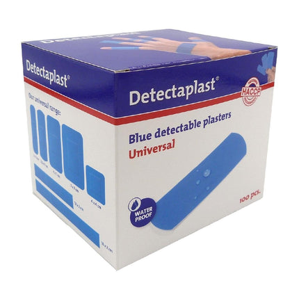 Waterproof Detectable Blue Plasters 25 x 72 mm | Detectaplast | 100 Pieces