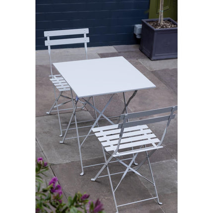 Square Steel Folding Terrace Table 60cm Grey | Bolero 9
