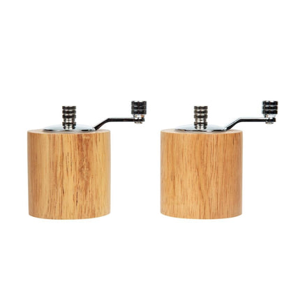 Olympia Light Wood Pepper and Salt Mill Set 8.5cm