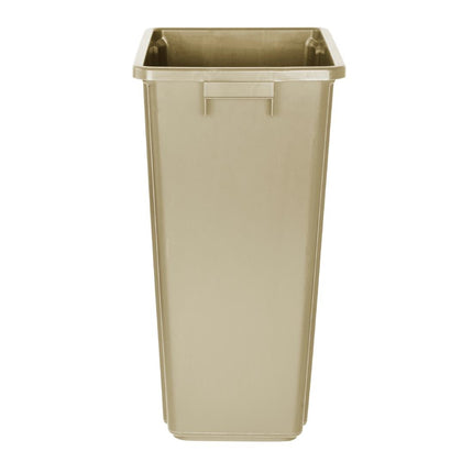 Slim Waste Bin 60L Beige | Jantex 3