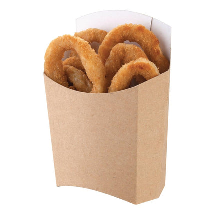 Compostable Kraft Large Fries Containers | Colpac | Recycled Cardboard | Pack of 1000