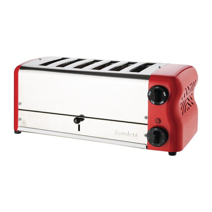 6-Slot Red Toaster with Timer | Rowlett Esprit | Includes 2 Spare Elements & 2 Toast Holders 2