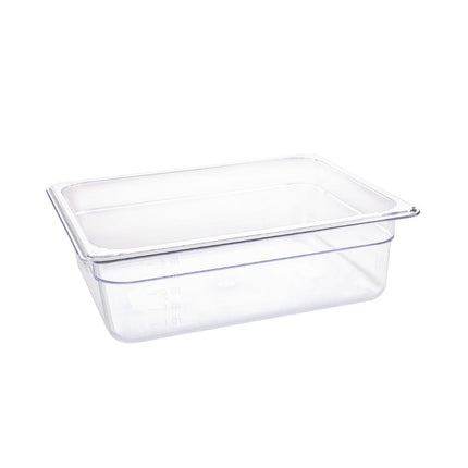 Polycarbonate 1/2 Gastronorm Container 100mm | Vogue | Transparent