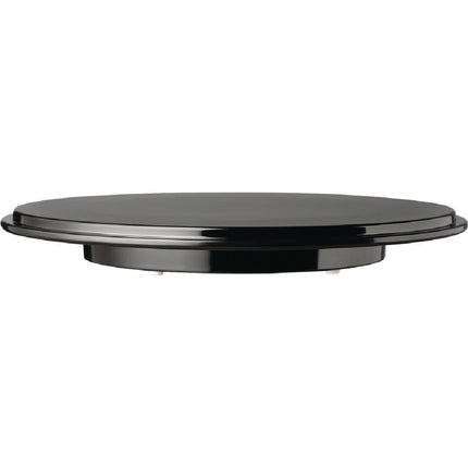 APS Pure Black Round Melamine Cake Plate